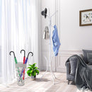 Portaombrelli da Ingresso Design Floreale 19,5x19,5x49 cm in Ferro Bianco 