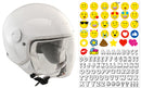 Casco Demi-Jet per Bambini Visiera Lunga CGM Magic Smile 205S Bianco Varie Misure