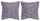 Set 2 Cuscini Decorativi 43x43x6 cm in Poliestere VdE Tivoli 1996 Furry grigio chiaro