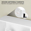 Mobile Libreria a 4 Ripiani 60x24x115,5 cm Scaffali regolabili in Legno Bianco  