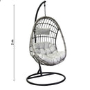 Dondolo Pensile da Giardino 101x101xh200 cm con Cuscini Milton Antracite