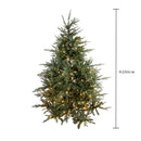 Albero di Natale Artificiale H200 cm Abete Gran Sasso 2703 Tips 400 Led Verde