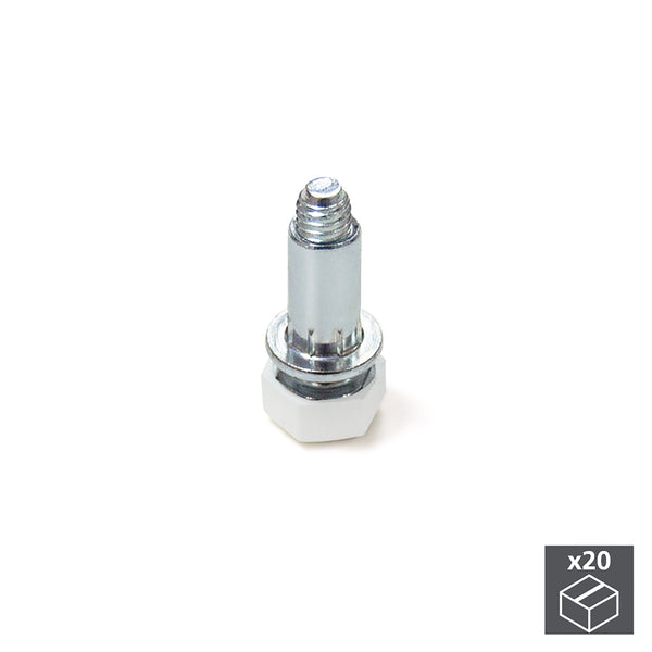 sconto Piedino per Mobile Base Esagonale M6 Regolazione 18 mm Acciaio 20 Pezzi Emuca