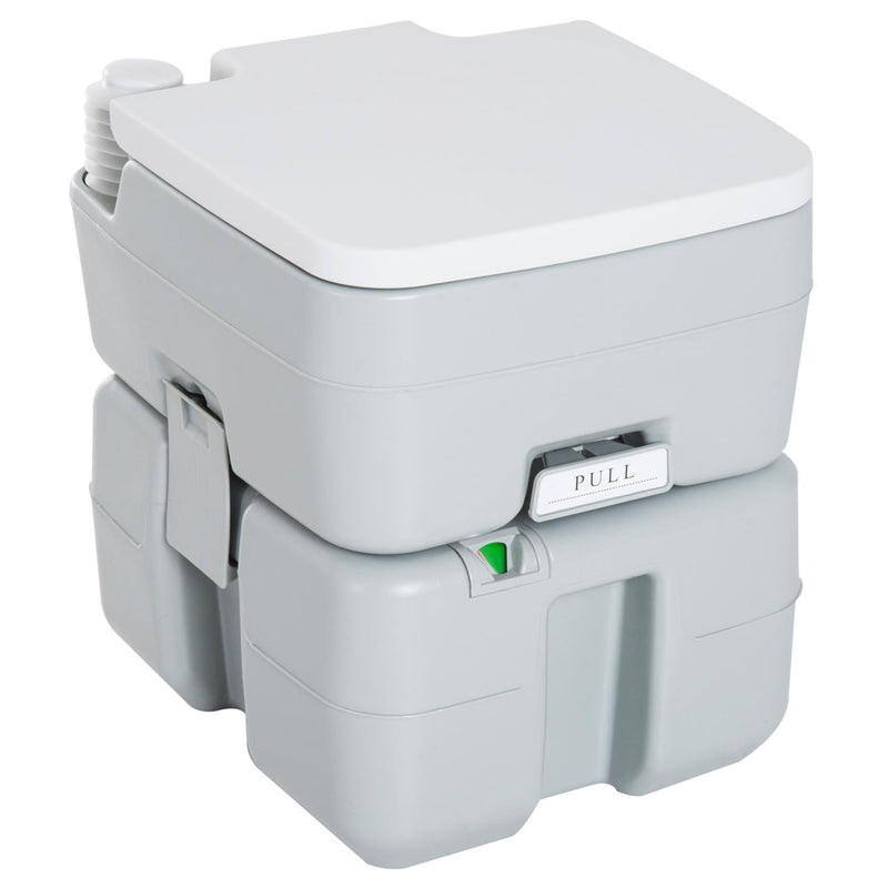 WC Portatile Da Campeggio Da 5,3 Galloni Con Sedile - Bianco, 14x16x15.5 Pollici, Per Camper E Barca