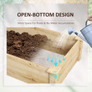 Letto per Orto con Divisorio 237x60x25 cm in Legno Naturale