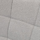 Poltrona a Dondolo Imbottita Rivestimento Bouclé 71x98x101 cm Grigio  