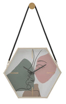 Orologio da Muro Blos 45x5,5x39 cm in Ferro MDF e Vetro Multicolor