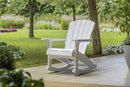 Poltrona Dondolo da Giardino 80,5x92x100,5 cm in Resina Keter Rocking Adirondack Bianco