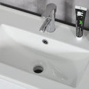 Mobiletto Bagno 2 Cassetti 61x37x88 cm con Lavabo in Ceramica Bianco