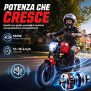 Moto da Cross Elettrica per Bambini 6-12 Anni 24 V 120x58x71,5 cm con Motore 180 W e Pneumatici in Gomma 30 cm Rossa      