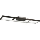 Lampada LED a Soffitto 70x30 cm Dimmerabile 3000-6000K con Telecomando e Interruttore Nero      