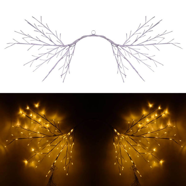 prezzo Luci di Natale a Ramo 144 LED 130x80 cm Bianco Caldo da Esterno