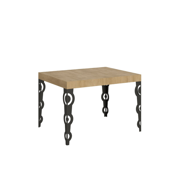 online Tavolo Allungabile 110-194x70x77 cm Karamay Quercia Natura e Antracite