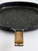 Bistecchiera Antiaderente in Alluminio 28x28cm Manico in Legno Soriani Marble Steack