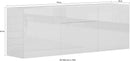 Credenza 3 Ante + 1 cassetto 170x40x60,5 cm Metis Bianco Lucido