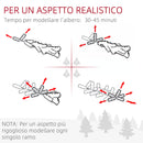 Albero di Natale Artificiale 195 cm 1838 Rami con Apertura Automatica Verde 