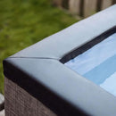 Piscina Spa Vasca Semi-Rigida 180x180x70 cm NetSpa Idaho 6 Posti in PVC Nero Carbone