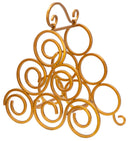 Porta Bottiglie Glam Ring 6 Posti 36x17,5x33,5 cm in Ferro Oro