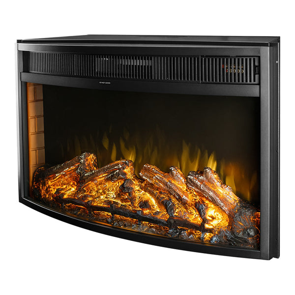 prezzo Camino Elettrico da Incasso 49,5x86,4x26 cm Effetto Fiamma 1500W Elbrus Nero