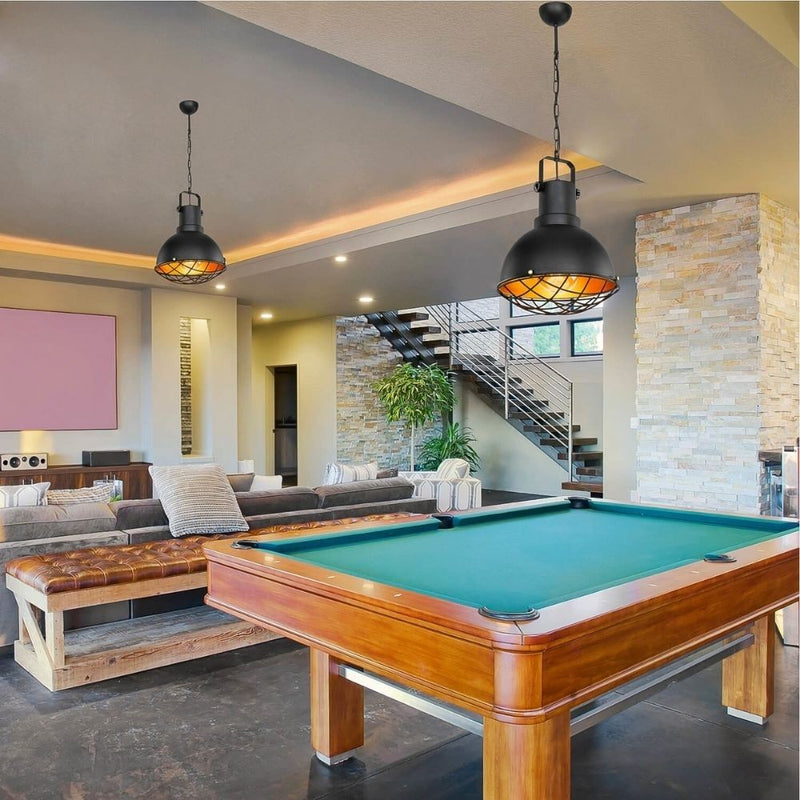 Lampada a sospensione Tonya  stile industriale nero