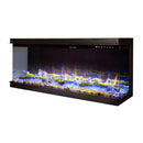 Camino Elettrico da Incasso 56,1x103,5x31,7 cm Effetto Fiamma 1500W Haiti 40 Nero
