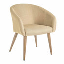 Poltrona Relax in Legno e Tessuto Colore Beige Chiaro Mod. Morla 60x58x77H cm