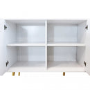 Mobile Bradley 147x39x82 h cm in Legno Bianco