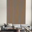 Set 5 Pannelli Fonoassorbenti per Interno da Parete 57,25x1,9x120 cm in MDF e Carta Melaminica Rovere 