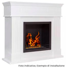 Inserto per Camino a Bioetanolo 58x52x28 cm in Metallo Dalya Nero