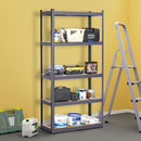 Scaffale per Carichi Pesanti in Metallo 5 Ripiani Regolabili 90,5x40x180 cm 