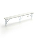 Panca Birreria da Giardino Pieghevole in Rattan Taddei Plastik 180 Bianco