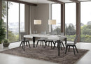 Tavolo Allungabile 120-204x80x77 cm Paxon Bianco Frassino e Antracite