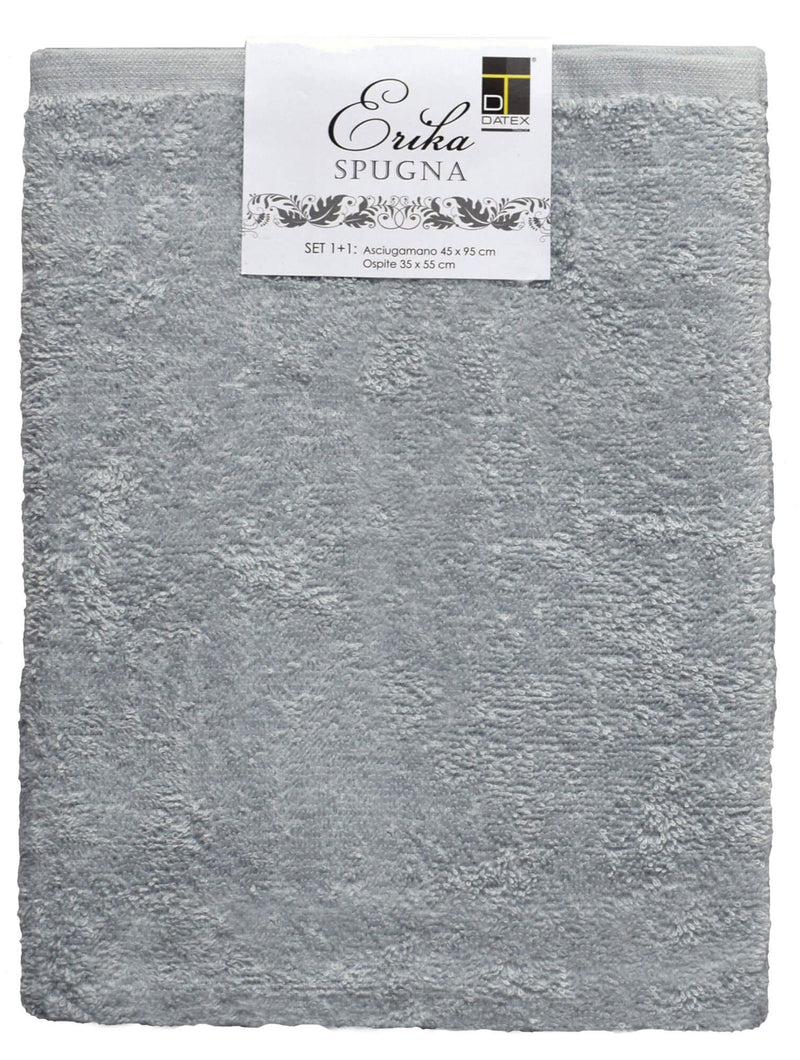 Set Spugna Asciugamani Ospite + Salvietta Perla
