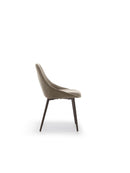 Set 4 Sedie Kira 51x59x85 cm Gambe in Metallo Bronzo Beige       