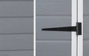 Casetta da Giardino Porta Attrezzi 129x103x196 cmin Resina Effetto Legno Keter Manor 4x3 Grigia