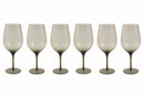 Set 6 Calici Ø7x25 cm in Vetro Villa d'Este Home Tivoli Happy Hour Grigi