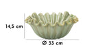 Svuotatasche Venice Ø33x14,5 cm in Ceramica Verde      