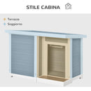 Cuccia per Cani da Esterno 102x70x73 cm in WPC Grigio, Bianco