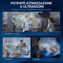 Ventilatore Nebulizzatore Regolabile 3 Velocità 44,5x38,5x120 cm con Telecomando in Metallo e Plastica Nero  
