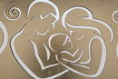 Pannello Nativity Oro 120x2x60 cm in Ferro MDF e Specchio Oro