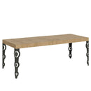 Tavolo Allungabile 160-420x90x77 cm Karamay Premium Quercia Natura Telaio Antracite 