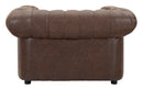 Poltrona Loft New 119x97x71 cm Legno e Metallo e Spugna e Tessuto Marrone