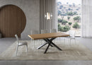 Tavolo Allungabile 180/280x90 cm Versalux Rovere Scortecciato Gambe Antracite      