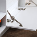 Mobile TV con Armadietto e Mensola a Muro  150x31,5x40 cm in Legno Bianco