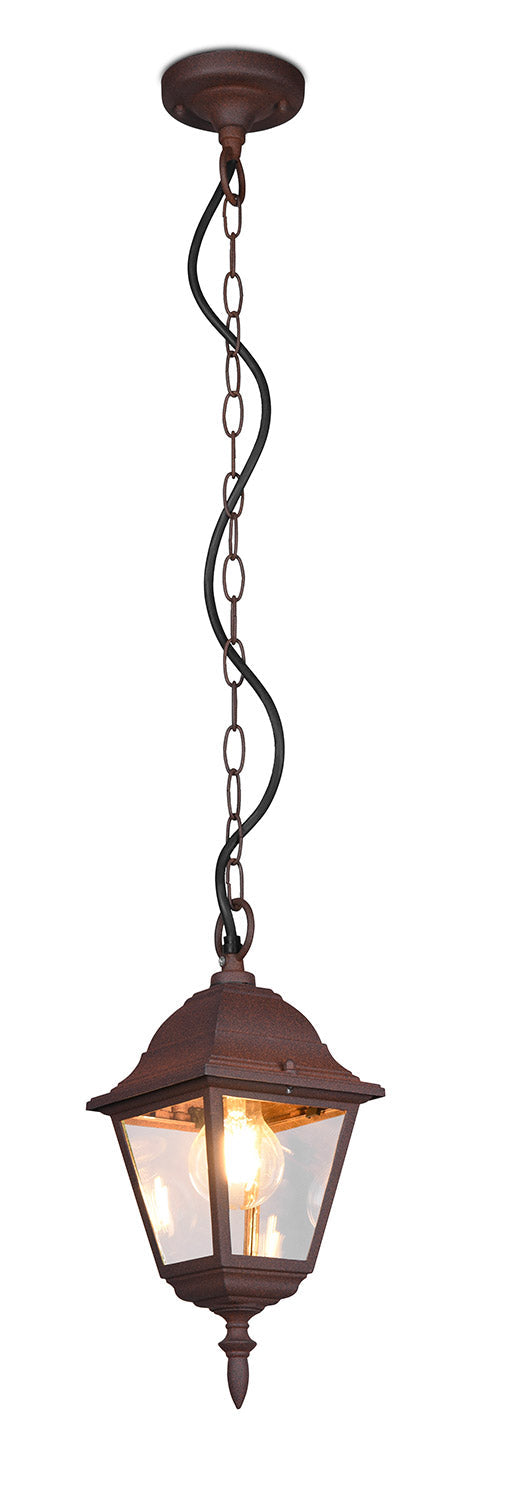 Lampada a Sospensione da Esterno Attacco E27 in Alluminio Ruggine sconto