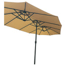 Ombrellone Doppio da Giardino 480x270 cm Apertura con Manovella Tortora Cuba      