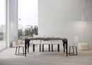Consolle Allungabile 90-196x40x77 cm Paxon Small Tortora Telaio Antracite 