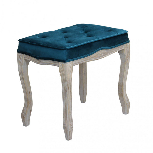 Sgabello Marly 50x36x47 h cm in Velluto Blu sconto