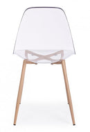 Set 4 Sedie 53x46x82 cm in Policarbonato Trasparente