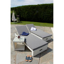 Tavolino da Giardino in Polyrattan 40x40x40cm Adila Quadro Bianco Ghiaccio